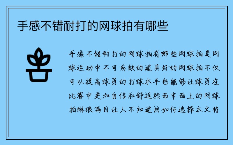 手感不错耐打的网球拍有哪些